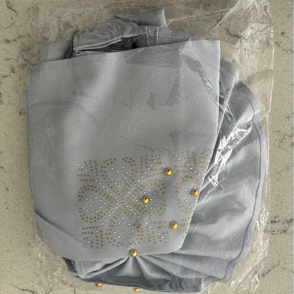 NWT Lavender Women's AutoGele Headwrap with matching hand fan - Picture 2 of 4